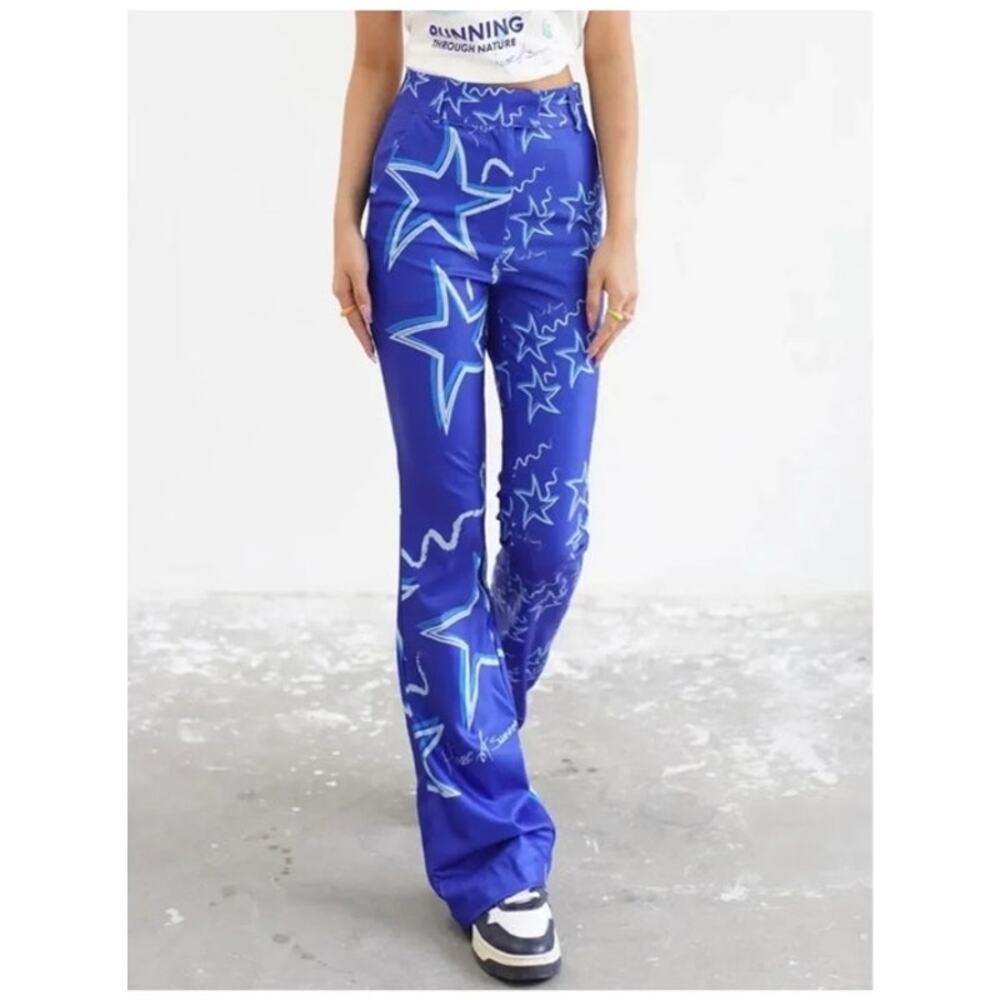 House of Sunny Hall of Fame Party Pants Women’s Size 10 NWT  Y2K USA 4th of July
